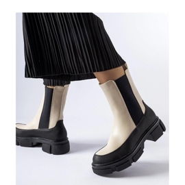 Botines slip-on beige y negro de Faisal - Solea 1