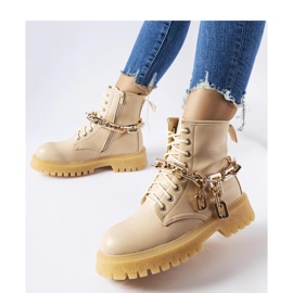 Botas beige con cadena Bowling - Solea 1