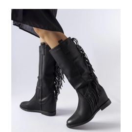Negro Giorgia - Botas cuña forradas Solea 2