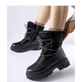 Botas de nieve negras con circonitas Pettenasco - Solea negro 1