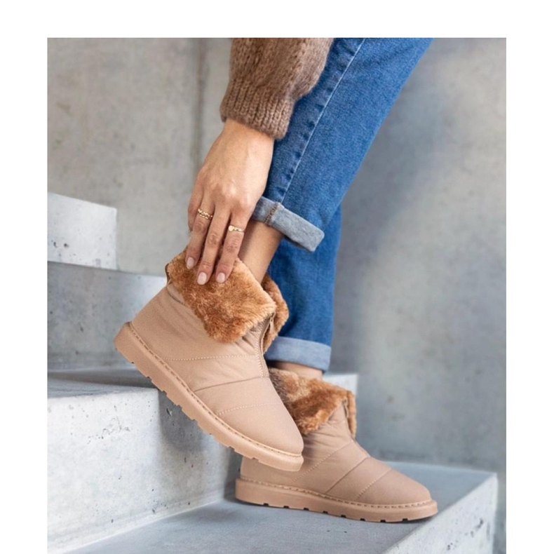 Botas de nieve aislantes beige con cuello Edidda - Solea 1 Botas de nieve aislantes beige con cuello Edidda - Solea 1