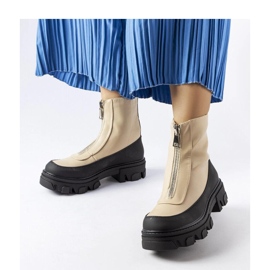 Botines macizos beige con cremallera de Morley - Solea 1 Botines macizos beige con cremallera de Morley - Solea 1