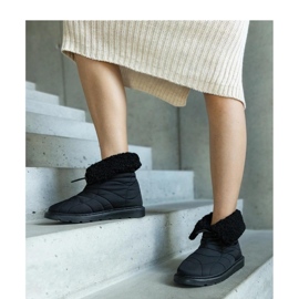 Botas de nieve aislantes negras con puño Caellita - Solea negro 1 Botas de nieve aislantes negras con puño Caellita - Solea negro 1