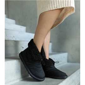 Botas de nieve aislantes negras con puño Caellita - Solea negro 2