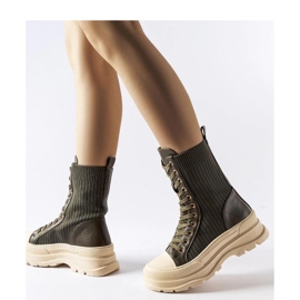 Botines verde oscuro con suela gruesa ligera Vitto - Solea 2