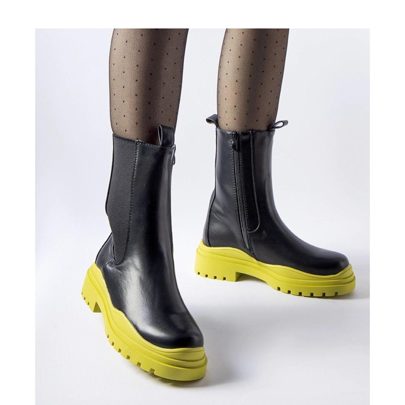 Botines negros con suela de colores de Delebio - Solea 1 Botines negros con suela de colores de Delebio - Solea 1