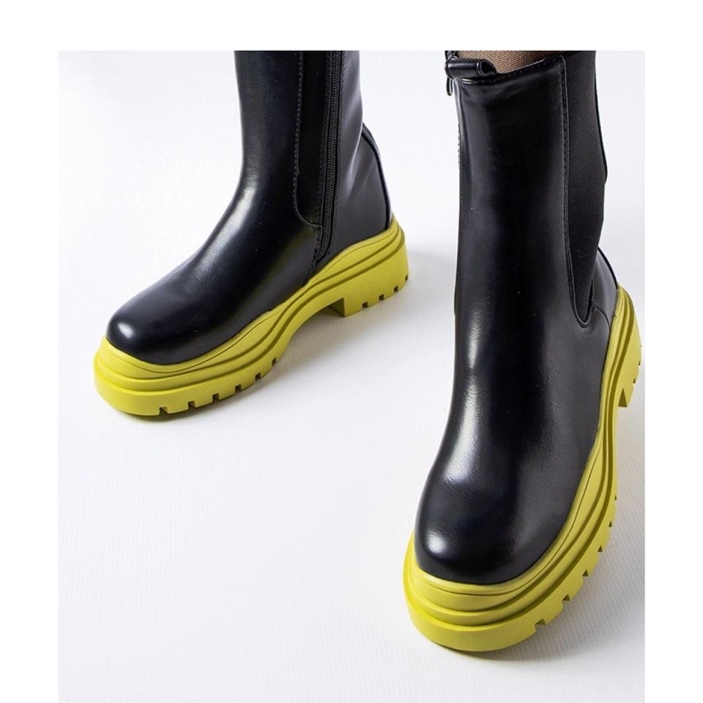 Botines negros con suela de colores de Delebio - Solea 2 Botines negros con suela de colores de Delebio - Solea 2