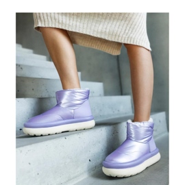 Botas de nieve con plataforma cálidas moradas violeta 1