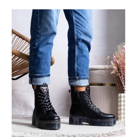 Botas negras, piel natural. negro 3