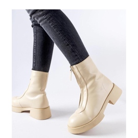 Botines aislantes beige con cremallera 2
