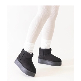 Botas de nieve casual negras con plataforma alta. negro 2