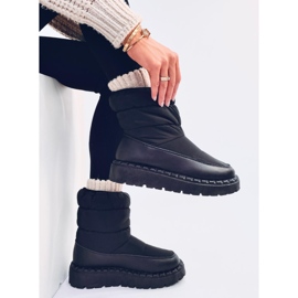 Botas de nieve de nailon negro 4