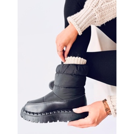 Botas de nieve de nailon negro 5