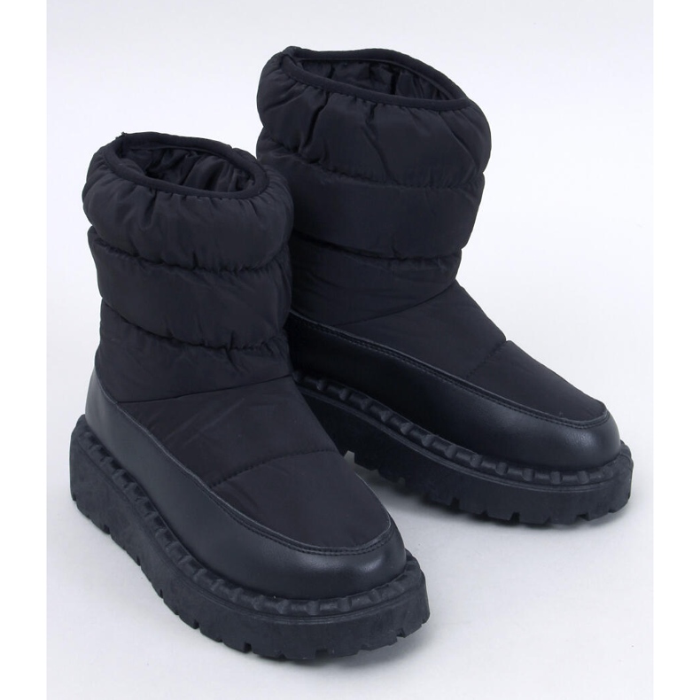 Botas de nieve de nailon negro 1
