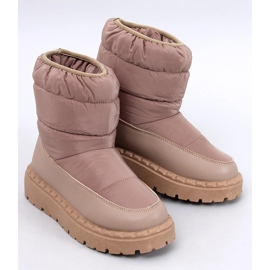 Botas de nieve de nailon caqui marrón 1