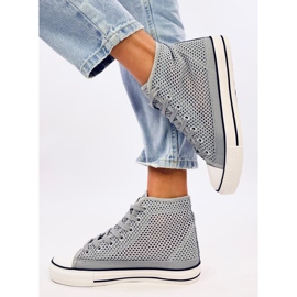 Zapatillas altas caladas grises 4