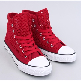 Zapatillas altas caladas rojas rojo 1