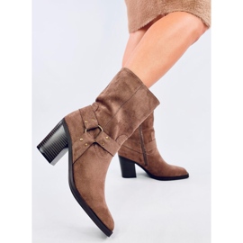 Botas cowboy ante caqui marrón 4