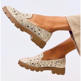 Seastar Mocasines calados dorados beige 3