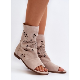Zazoo 3437 Sandalias altas beige 2