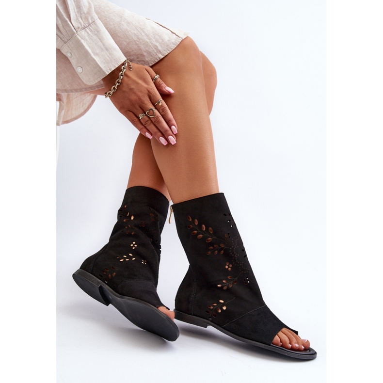 Zazoo 3437 Sandalias superiores negras negro 1