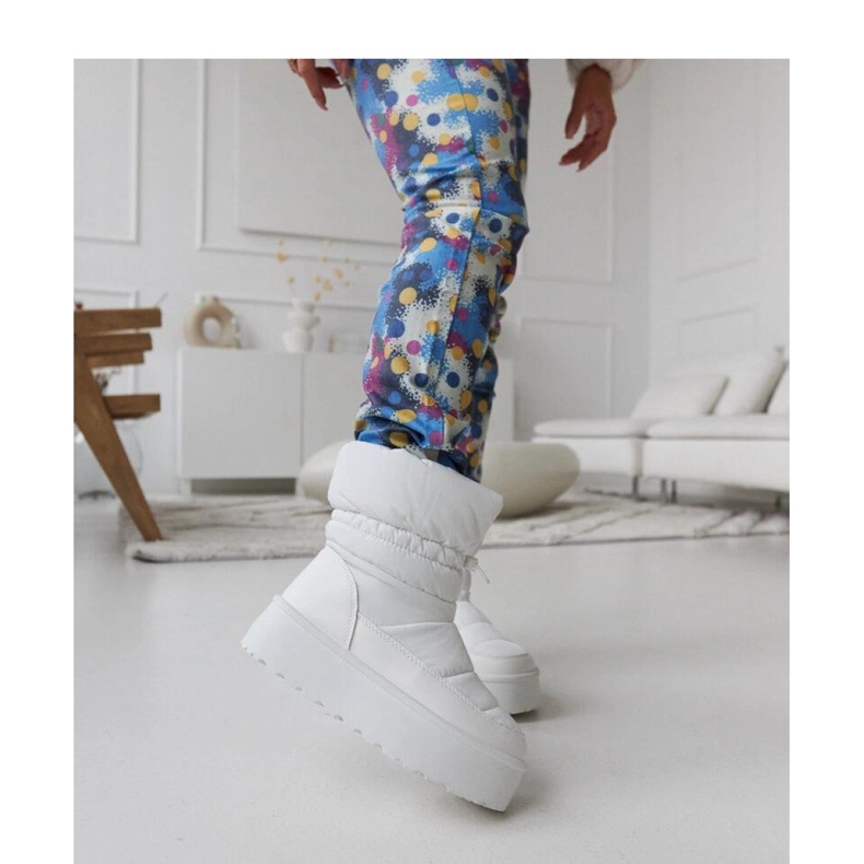 Botas de nieve blancas con aislamiento en la plataforma Polk - Solea blanco 1