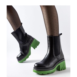 Botines aislantes negros con tacón verde Tirano - Solea 3