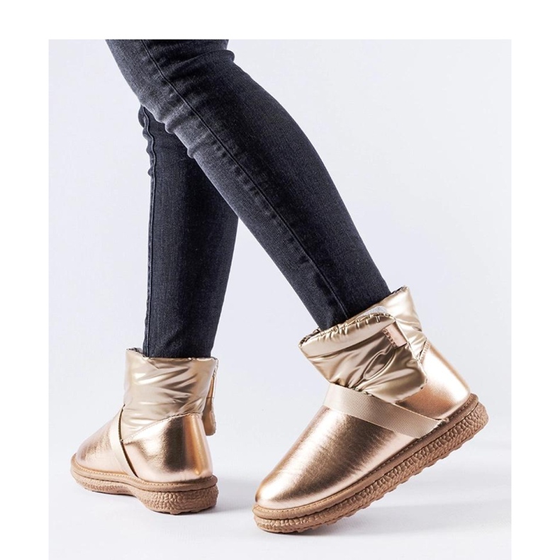 Botas de nieve cortas brillantes marrones de Delaune - Solea marrón 1 Botas de nieve cortas brillantes marrones de Delaune - Solea marrón 1