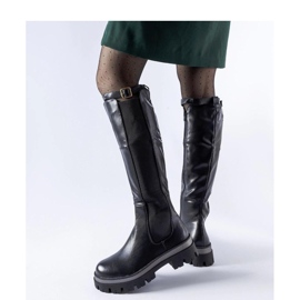 Botas enormes negras con cinturón decorativo de Stuart - Solea negro 2
