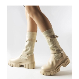 Botas elegantes beige con parte superior flexible Ida - Solea 2