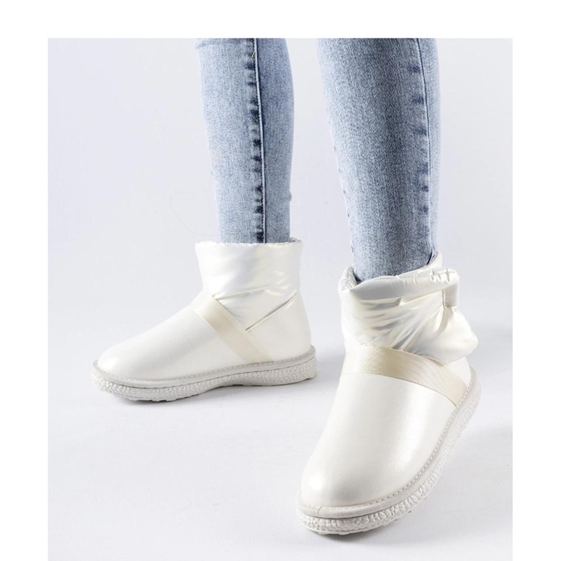 Botas de nieve cortas brillantes beige de Delaune - Solea 1