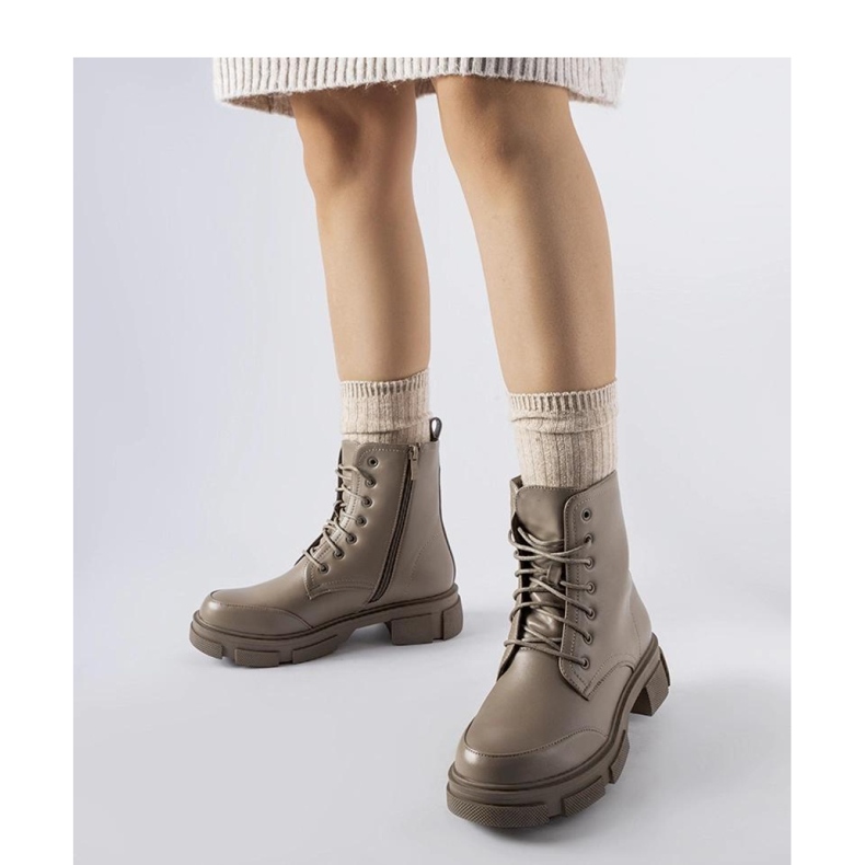 Botas de trabajo aislantes grises y marrones Cunningham - Solea marrón 1