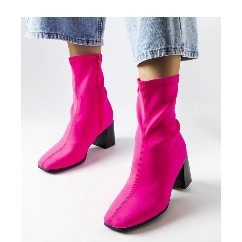 Botines raso rosa Laforgen - Solea rosado 1 Botines raso rosa Laforgen - Solea rosado 1
