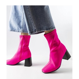 Botines raso rosa Laforgen - Solea rosado 2