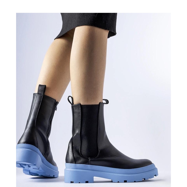 Zapatos negros con suela azul Georgette - Solea 1