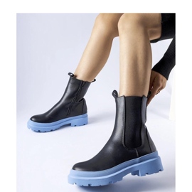 Zapatos negros con suela azul Georgette - Solea 2
