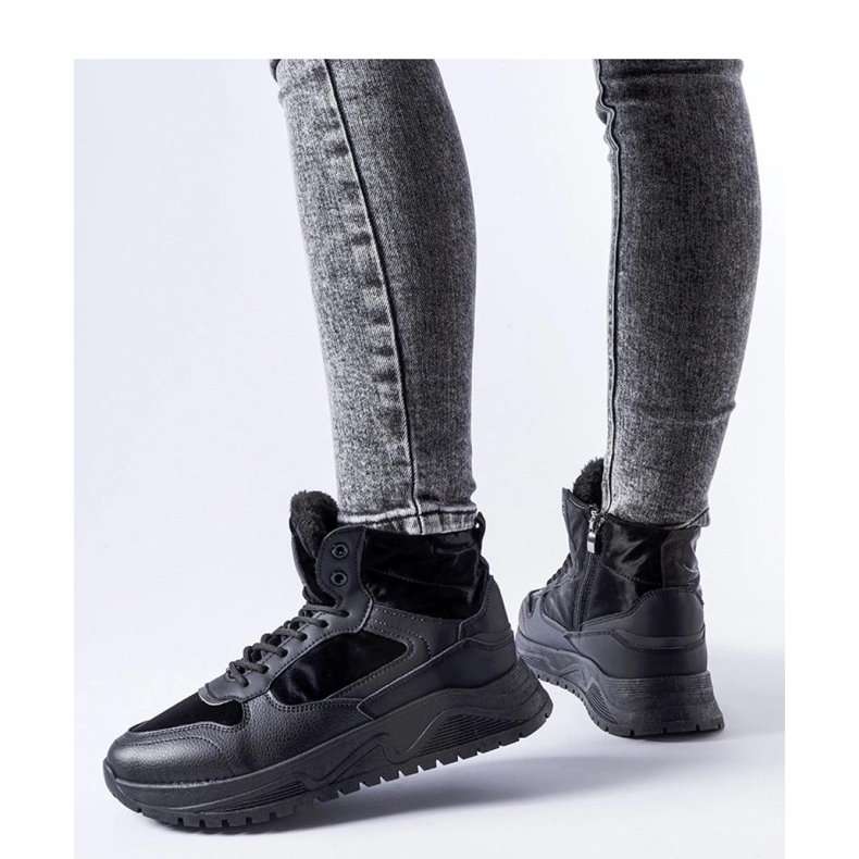 Zapatillas altas negras con aislamiento de Malles - Solea negro 1