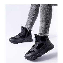 Zapatillas altas negras con aislamiento de Malles - Solea negro 2
