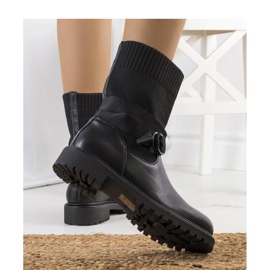 Botines negros con parte superior elástica Ricky - Solea 1