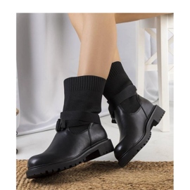 Botines negros con parte superior elástica Ricky - Solea 2