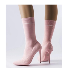 Botines calcetín rosa con tacón Pelletier - Solea rosado 2