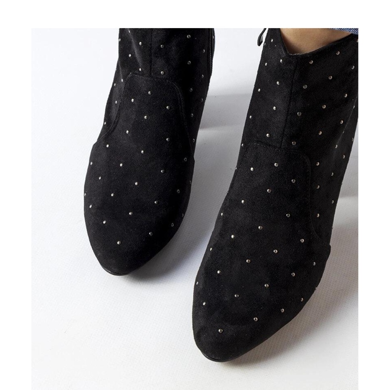 Botines negros con pedrería, ante ecológico Suvi - Solea 2