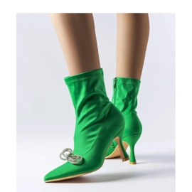 Botines verdes decorados con un lazo de circonitas de Mars - Solea 1