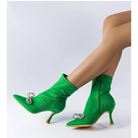Botines verdes decorados con un lazo de circonitas de Mars - Solea 2
