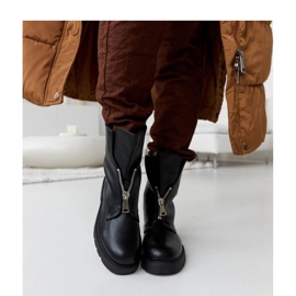 Botines aislantes negros con cremallera. 1