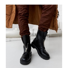 Botines aislantes negros con cremallera. 2