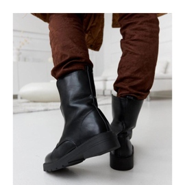Botines aislantes negros con cremallera. 3