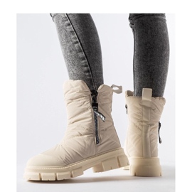 Botas de nieve acolchadas con aislamiento beige 1
