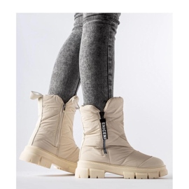 Botas de nieve acolchadas con aislamiento beige 2