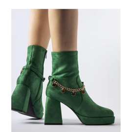 Botines aislantes verdes con colgante. 2